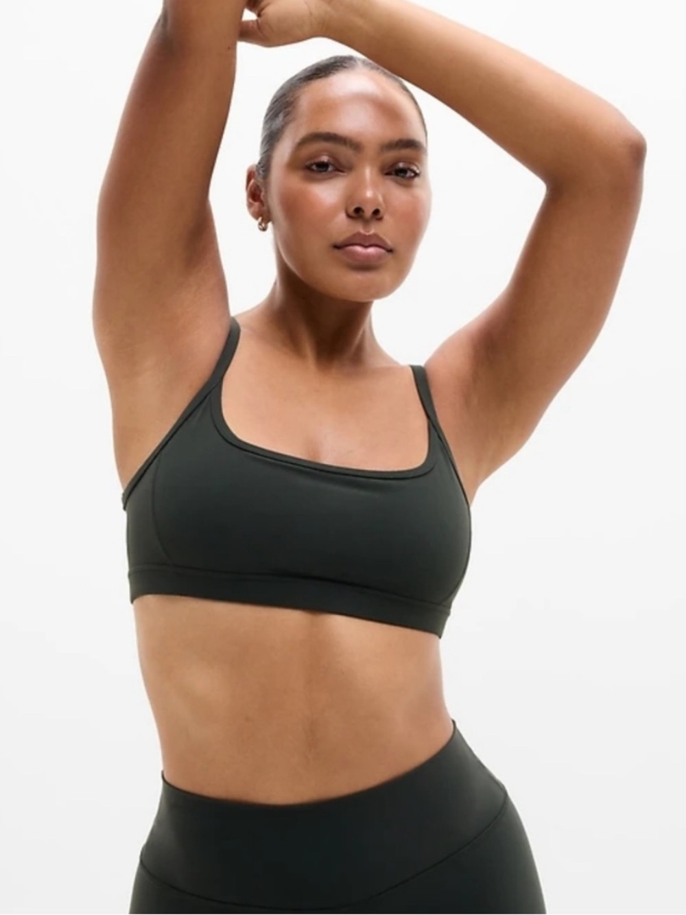 NWT Athleta Square Neck Bra | Black